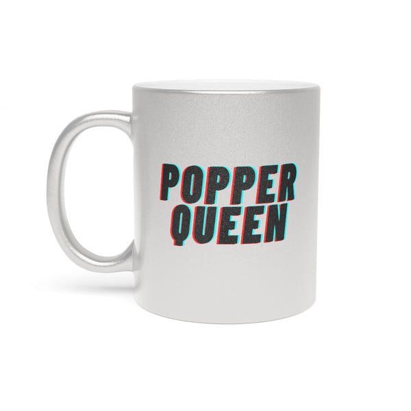 Popper Queen Silver Metallic Mug