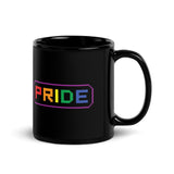 Retro Gaymer Pride Black Glossy Mug
